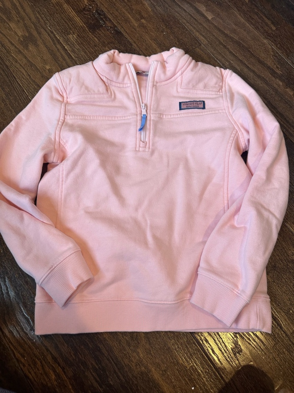 Vineyard Vines Light Pink Quarter-Zip Kids Sweatshirt